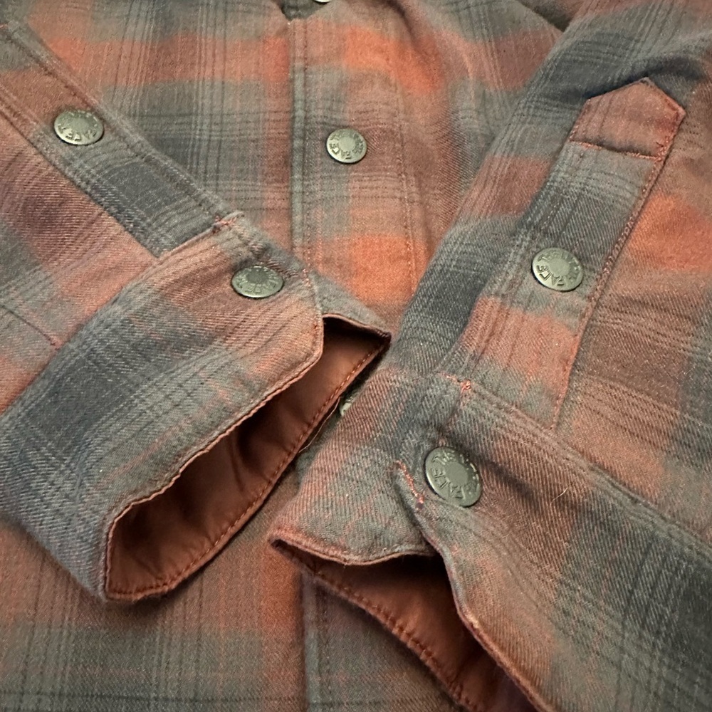 THE NORTH FACE Fort Point Insulated Reversible Flannel Sequoia Red Mens Small - Picture 13 of 15